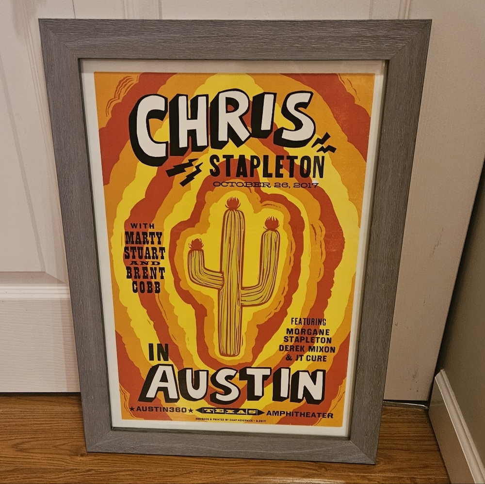 Chris Stapleton 2017 Concert Poster (Austin, TX)